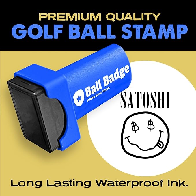Ball Badge - Golf Ball Stamp (The Icon Series), Golf Ball Marker, Reusable Golf Ball Marking Tool to Identify Golf Balls