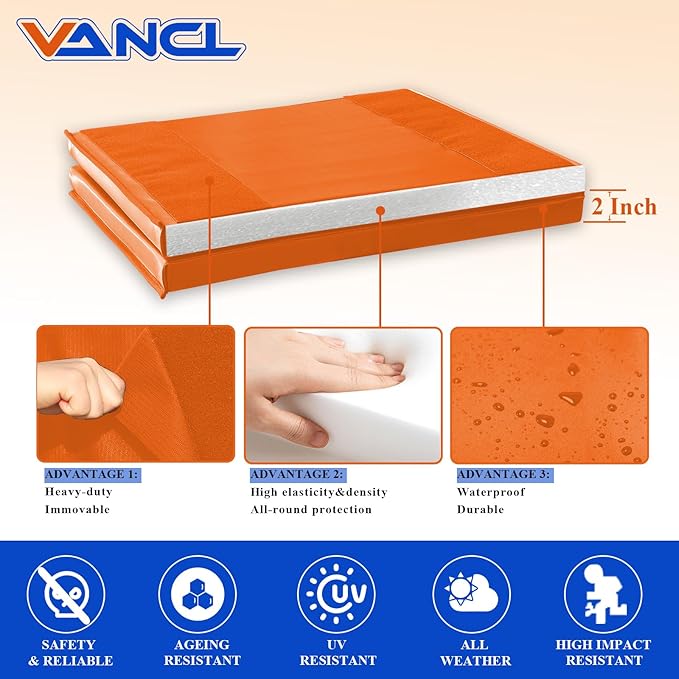Gym Padding Wall Pads for Gym Wall Mats Basketball Wall Padding 2" Thick Foam Gym Wall Pad for Kids Wall Pad Protection, Waterproof Durable Wall Pads for Safety Colorful Wall Pad