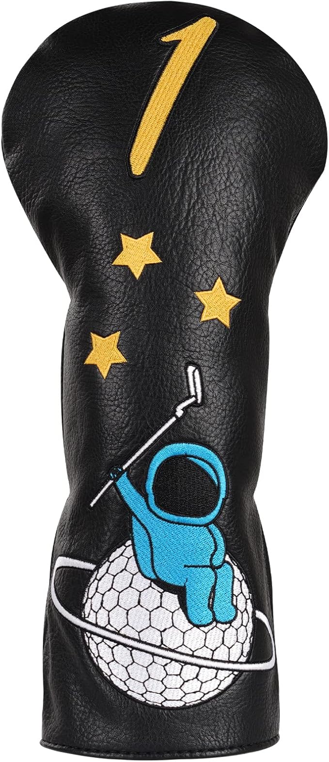 Astronaut Series Golf Headcovers, Synthetic Leather Golf Head Covers for Driver, Fairway Wood and Hybrid, Golf Putter Covers for Mallet and Blade