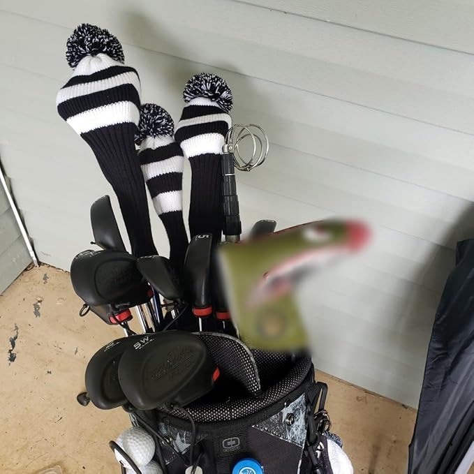 Golf Head Covers for Driver Woods Fairway Hybrids, Long Neck Golf Club Headcovers Set with Number Tags 1 3 5（3pcs）
