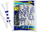 Golf Tees3 1/4" -100 Pack, Plastic Golf tees 3 1/4 inch 4-Prong Long Plastic Tees – Reduce Friction&Side Spin,Enhanced Durability & Stability,Also able to Work with a Variety of Drivers, hybrids.