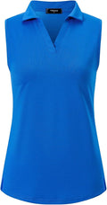 Womens Sleeveless Golf Polo Shirts Lightweight Tennis Sport Tops