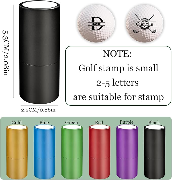 Custom Golf Ball Stamp Personalized Golf Ball Marker with Monogrammer Name Logo Customized Golf Stamper Waterproof Ink Accessories Gifts for Men Golfer Dad Husband