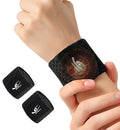 HiRui Wrist Compression Wraps, Wrist Brace Wrist Support for Sports, Mouse Hand, Mother's Hand, Carpal Tunnel Arthritis, Tendonitis - Premium Elastic & Breathable Mesh Fabric (Black, Small)
