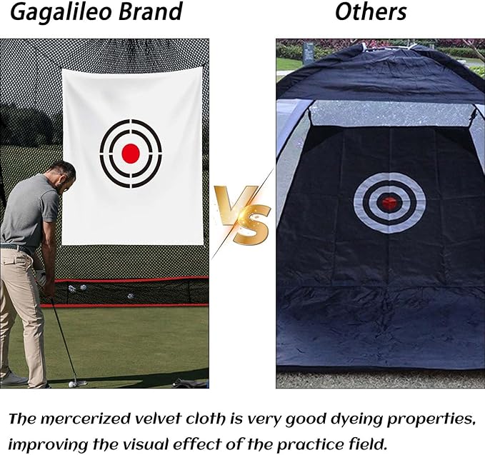 Gagalileo Golf Target Cloth: Protective Net Portable Easy Setup with Ropes Indoor Outdoor Practice All Golfers Training Accuracy for Backyard Garage