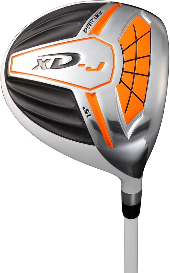 Precise XD-J Junior Complete Golf Club Set for Children | 3 Age Groups Boys & Girls | Right Hand & Left Hand Kids Golf Clubs Set w/ 2 HC's, Flex Shafts & Lightweight Stand Bag with Dual Straps