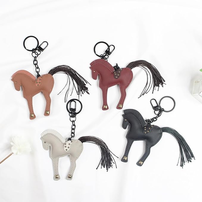 Horse Keychain, Hanging Charm Accessory for Purse, Bag and Backpacks Pony Key Chain for Women