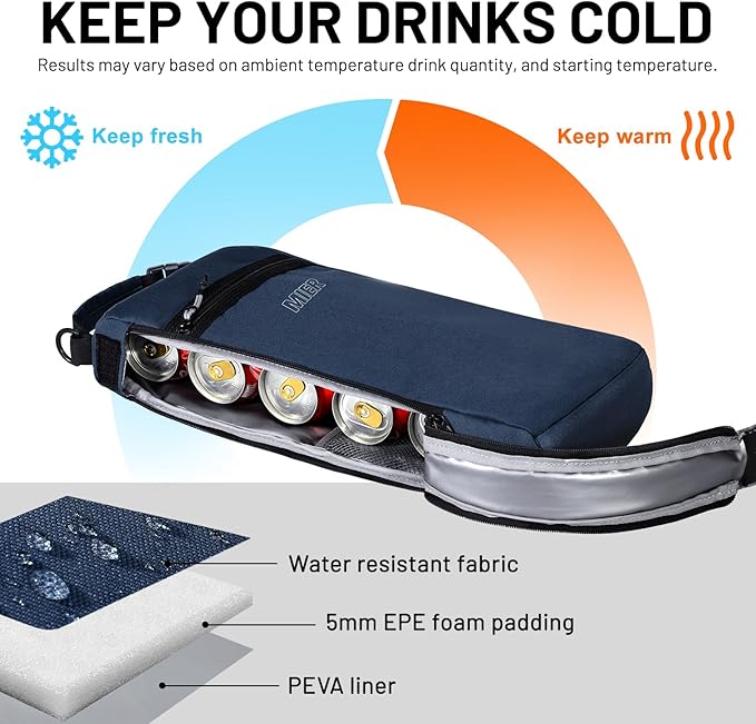 MIER Cooler Backpack Insulated Soft Cooler Bag Portable Leakproof Camping Lunch Backpack for Men and Women Lightweight Thermal Bag for Hiking Shopping Travel
