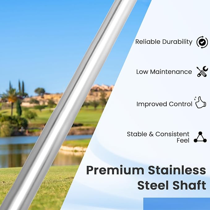 Tangkula #7 Iron Single Golf Club for Men, Individual Golf Iron with Steel Shaft and Head Cover for Right Handed Golfers, Training Golf Iron for Beginners, 37 Inch