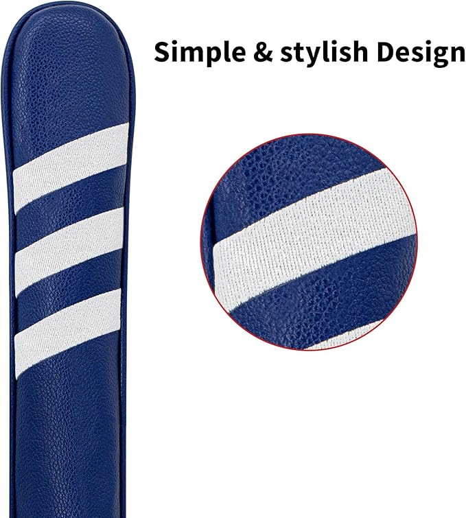 Golf Alignment Stick Cover Premium Leather Perfect Cover for Alignment Sticks Classic USA Design Alignment Sticks Holder Golf Club Protector Holds 2 Sticks.