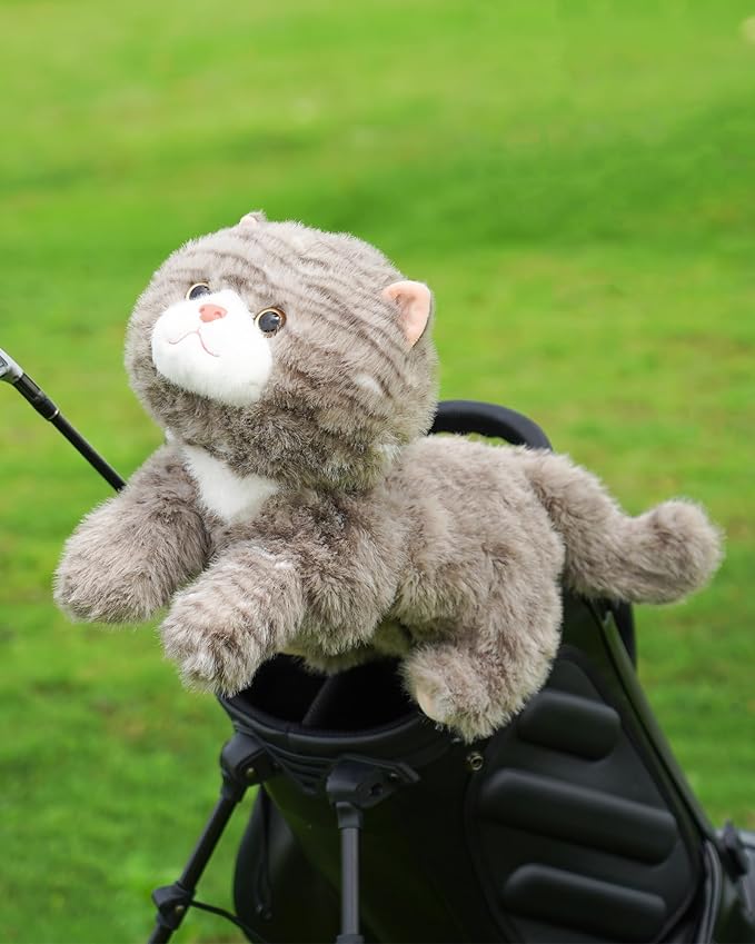 Big Teeth Funny Plush Driver Headcover Animal, Groundhog Gopher Penguin Driver Head Cover for 460cc Club, Sloth Leprechaun Crocodile Golf Head Covers for Woods and Driver Protector