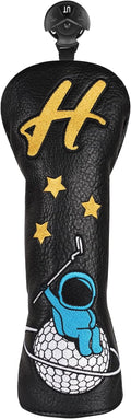 Astronaut Series Golf Headcovers, Synthetic Leather Golf Head Covers for Driver, Fairway Wood and Hybrid, Golf Putter Covers for Mallet and Blade
