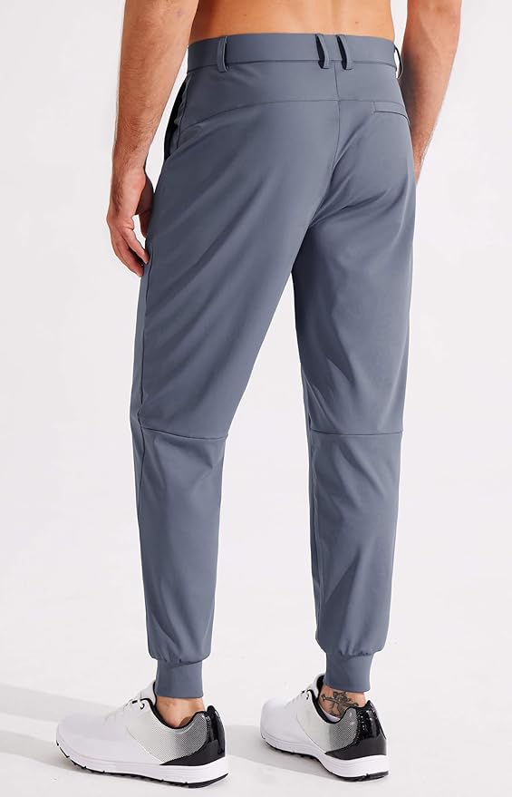 Libin Men's Golf Pants Joggers Lightweight 3 Pockets Slim Fit Soft Stretchy Tapered Work Dress Athletic