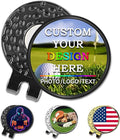 Custom Golf Ball Markers with Magnetic Hat Clip - Personalized Ball Marker Hat Clip with 1" Diameter Ball Marker Customized with Your Photo Logo Text Name
