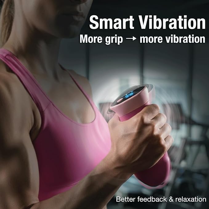 Digital Grip Strength Trainer, 0–440 lb Hand Gripper Strengthener with Real-Time Display (No Sound), 2 Modes: Test & Smart Vibration, Ergonomic Hand Grip & Forearm Strengthener, USB-C Rechargeable Hand Exerciser