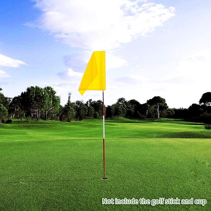 Green Golf Training Flag, Nylon Putting Green Target, Indoor/Outdoor Backyard Garden Portable, 19.7" x 13.4"
