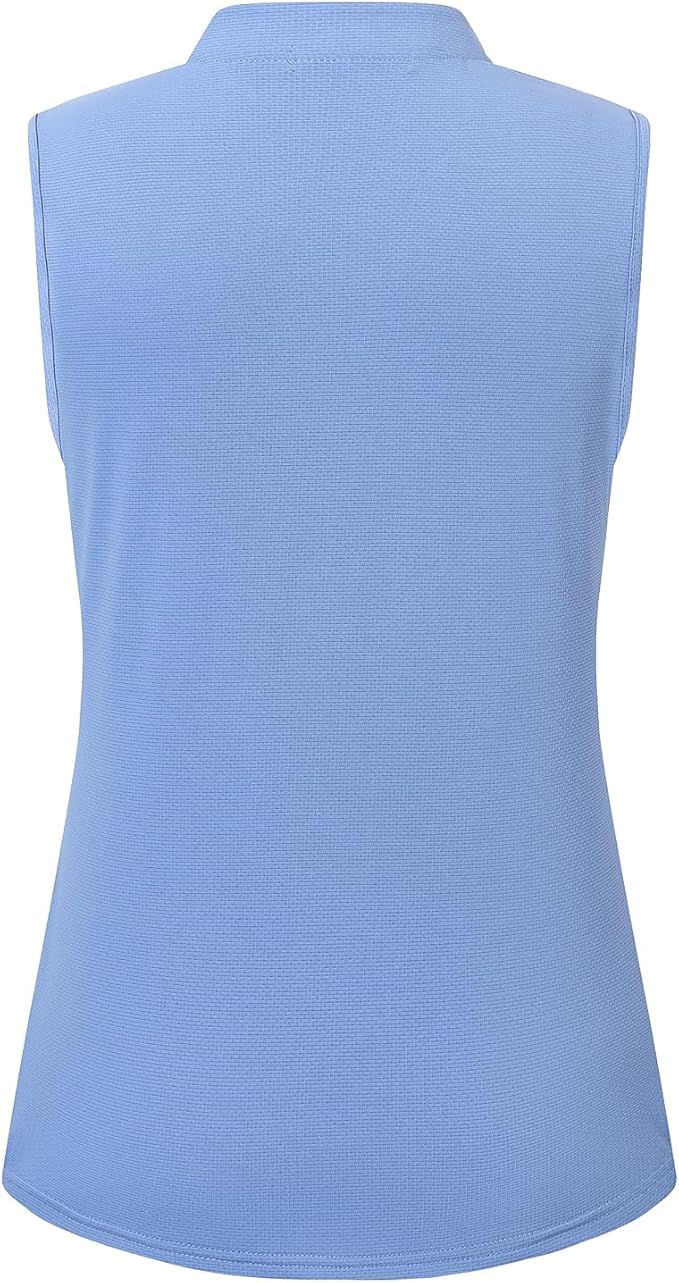 Womens Sleeveless Golf Polo Shirts Lightweight Tennis Sport Tops