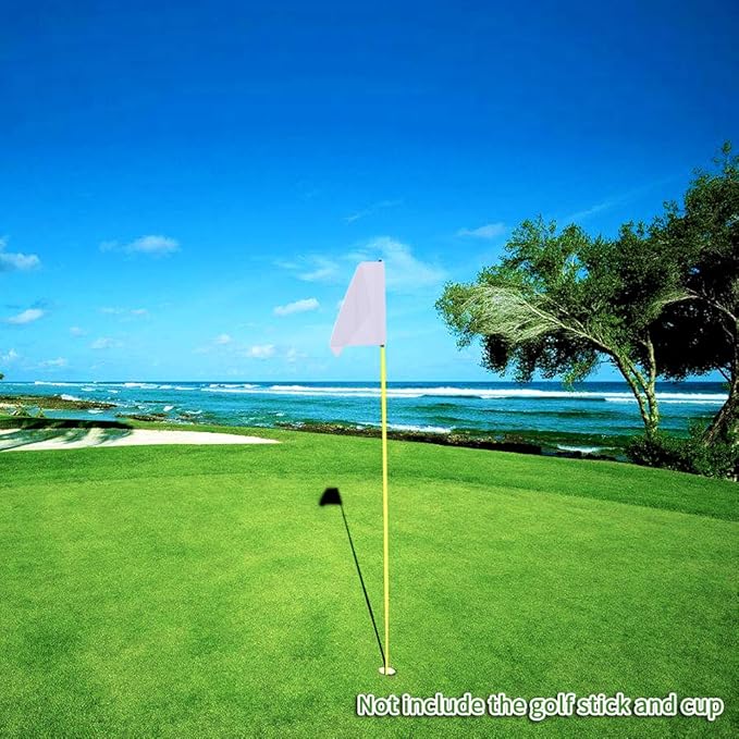Green Golf Training Flag, Nylon Putting Green Target, Indoor/Outdoor Backyard Garden Portable, 19.7" x 13.4"