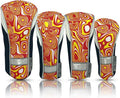 Taboo Fashions Monaco Golf Club Covers for Women - Numbered Golf Headcovers Set for Driver, Fairway and Hybrid Clubs - Weather Resistant, Pack of 4