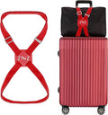 ZINZ Luggage Strap, High Elastic Suitcase Belt Adjustable Bag Bungees for Easier Travel，Red