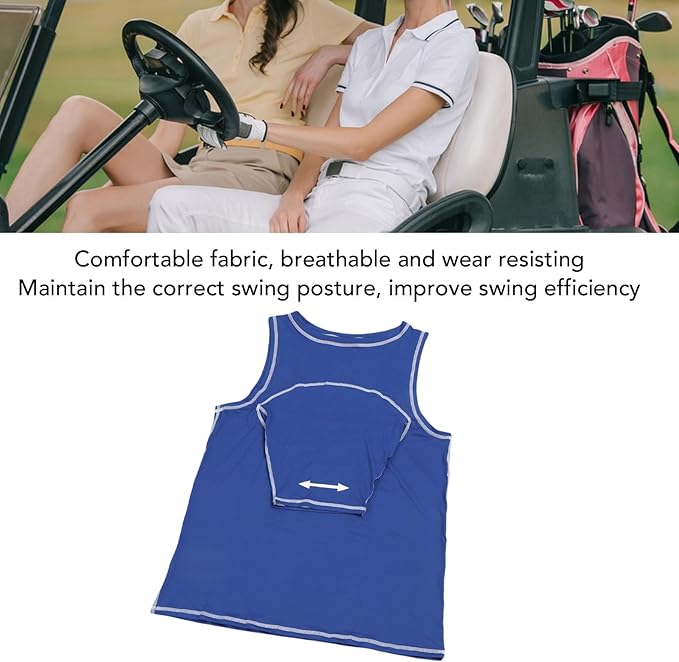 Club Swing Training Vest, Golf Posture Shirt with Swing Training Aid Blue S Lightweight for Outdoor Golf Practice Arm Body Alignment