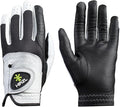 HIRZL Trust Control 2.0 Golf Glove, All Weather Mens Golf Glove, White/Black, Kangaroo Leather Palm, Cabretta Leather Backhand, Trusted by Pro’s, Sweat Free, Ultimate Grip