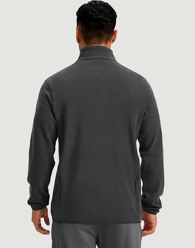 G Gradual Mens Quarter Zip Pullover Fleece with 2 Zipper Pockets Long Sleeve Golf Shirt Winter Athletic Sweater Lightweight
