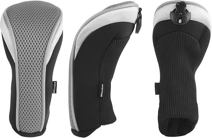 Andux Golf Hybrid Club Head Covers with Dial No. Tag Pack of 3 (All The Same Size)