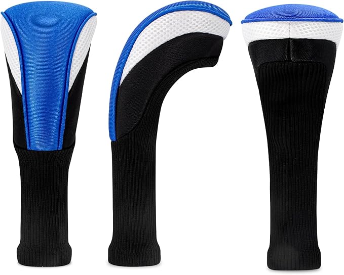 Golf Head Covers for Fairway Woods Driver Hybrids 5 Pieces Nylon Mesh Sports Fan Golf Club Headcovers-Golf Accessories for Men Women.