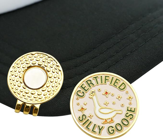Funny Certified Goose Golf Ball Marker, Unique Magnetic Hat Clip for Golfers, Cool Golf Accessories for Men Women Golf Lovers