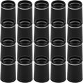 Golf Club Ferrules, Black .370 Golf Iron Ferrules with Double Chrome Rings for Taper Head Iron and Wedge Shafts
