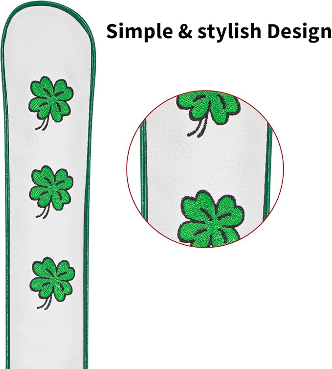 Golf Alignment Stick Cover Premium Leather Perfect Cover for Alignment Sticks Classic Blank Direction Rod Design Alignment Sticks Holder Golf Club Protector.