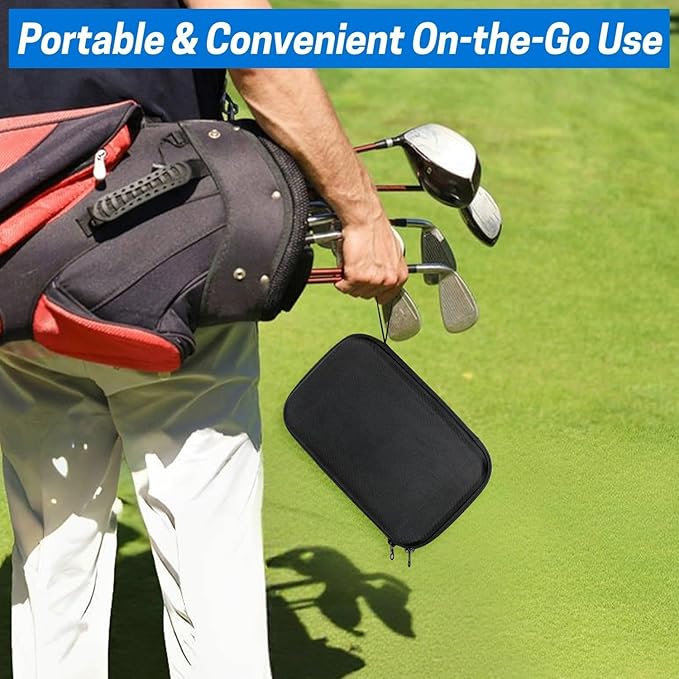 VISEMAN Golf Glove Holder Case, Golf Accessory Case with Detachable Golf Glove Shaper, Portable Golf Hard Case Waterproof for Golf Essentials, Balls, Markers, Tees