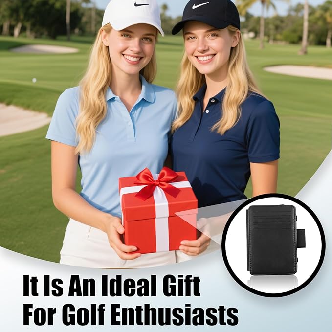 Golf Scorecard Golf Wallet with Pencil Holder Scorecard Wallet - Hold Credit Cards, Pens/Pencil, Clip