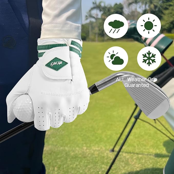 Men's Golf Glove Left Hand All Weather Grip AAA Cabretta Leather Soft Glove for Premium Performance