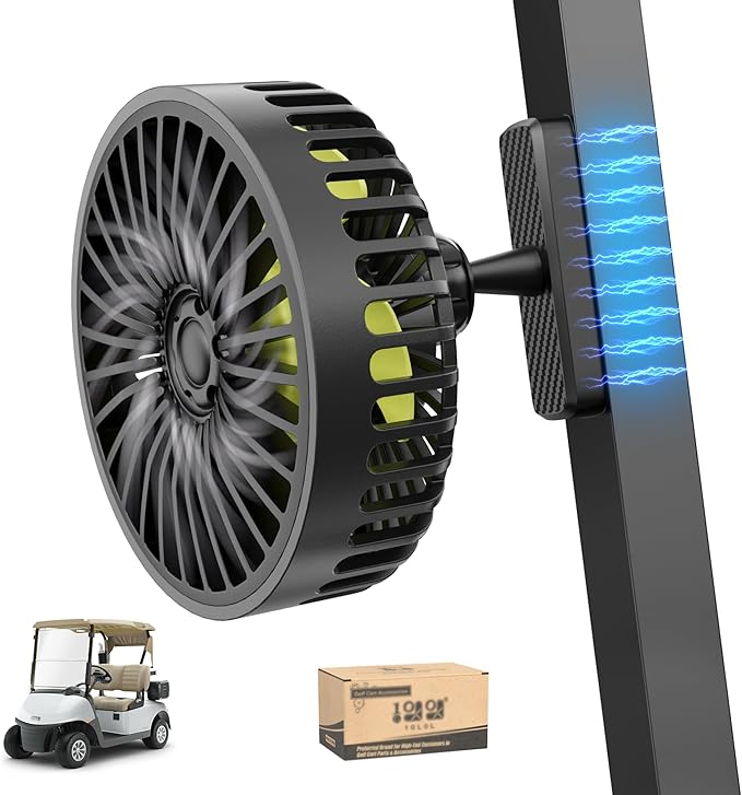 Universal Fan with Magnetic Bracket, 3 Speed Settings USB Powered Fan for Office Car Golf Cart with Magnetic Bracket