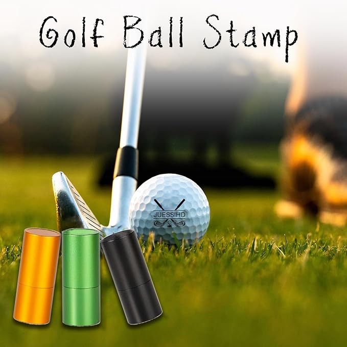 Custom Golf Ball Marker Personalized Golf Ball Stamper Markers with Your Logo Name Monogram, Quick-Dry Self-Inking Marking Golfs Tool Accessories for Men Gifts