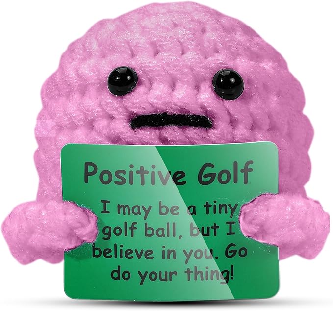 AICase Golf Gifts for Women Funny Positive Golf Ball Crochet Gag Gift Ideas, Emotional Support Nuggets for Women Golfers Accessories Tournament Mom Mothers Day Christmas Easter Birthday Stuff