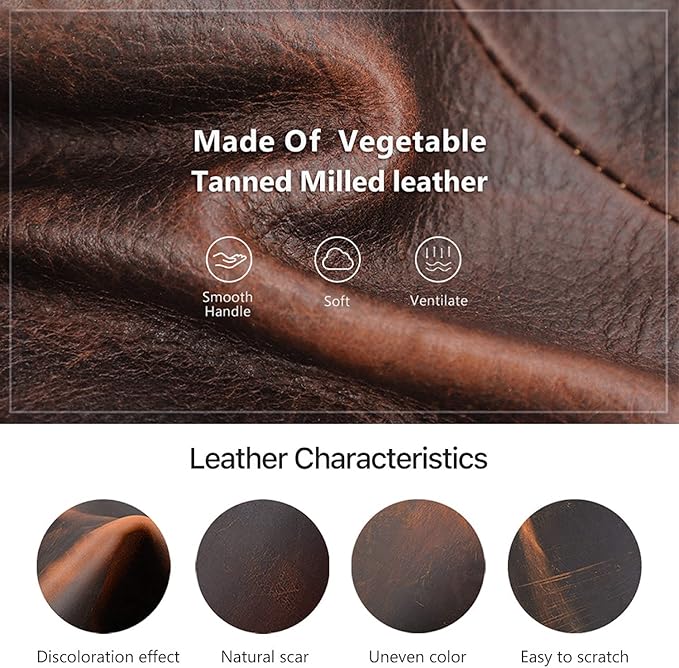 Top Grain Genuine Leather Golf Ball Pouch Holder, Vintage Design, Handmade No Logo, Portable and Holds Up to 3 Balls & 4 Tees, Golf Accessory Gift for Man & Woman