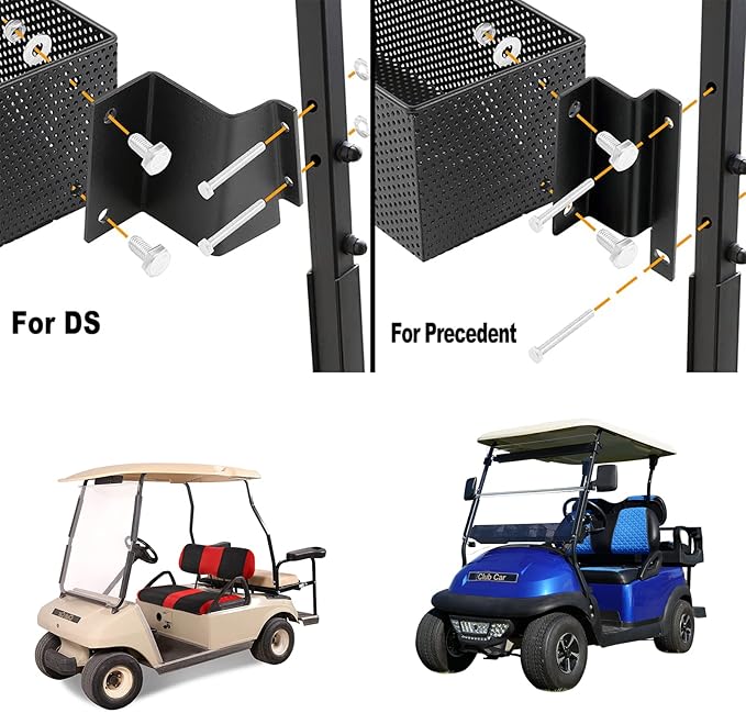 XUANYUDG0769 Golf Cart Front Inner Basket Mesh Storage Tray Organizer Extended Additional Storage for Golf Carts