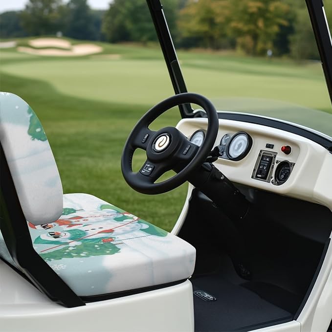 Fashion Print Golf Cart Seat Covers 2 Passenger Golf Cart Backrest Cover Golf Cart Seat Towel Gift for Friends