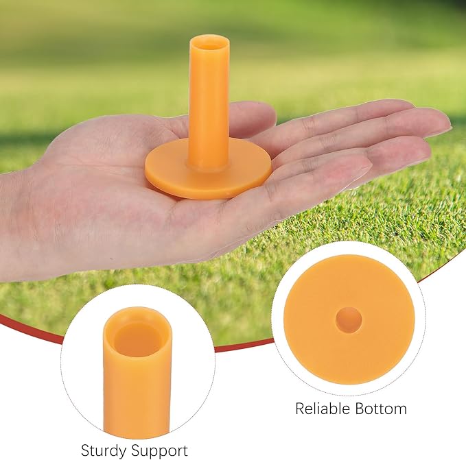 Rubber Golf Tees - Flexible Stable Ball Holder Use for Home & Outdoor & Indoor Tall Training Driving Range - [] Hitting Mats