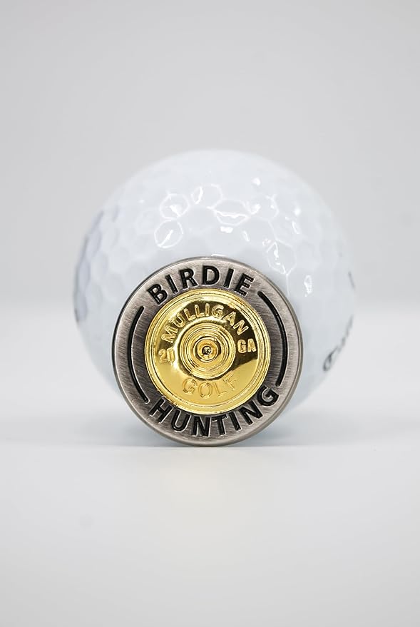 Golf Ball Marker + Magnetic Hat Clip, Funny and Unique Golf Gift, Premium Quality, The Perfect for Your Favorite Golfer, Golf Accessories for Any Occasions (Birdie Hunting)