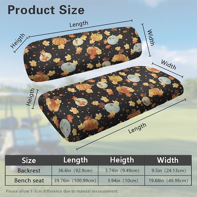 Fashion Print Golf Cart Seat Covers 2 Passenger Golf Cart Backrest Cover Golf Cart Seat Towel Gift for Friends