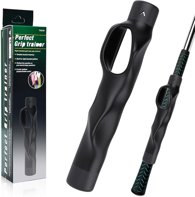Axioms Golf Grip Trainer,Golf Training Aid for Right Hand & Golf Swing,Improves Grip Strength and Accuracy,Trains Correct Hand Position for Stable Swing,Golf Grip Kit for All Level Golfers