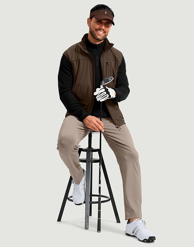 G Gradual Mens Quarter Zip Pullover Fleece with 2 Zipper Pockets Long Sleeve Golf Shirt Winter Athletic Sweater Lightweight