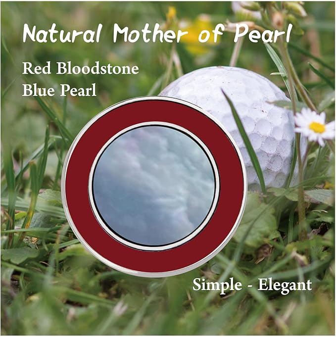 Golf Ball Marker Hat Clip with Pearl Ball Marker, Golf Gifts, Golf Accessories, Golf Ball Markers for Women