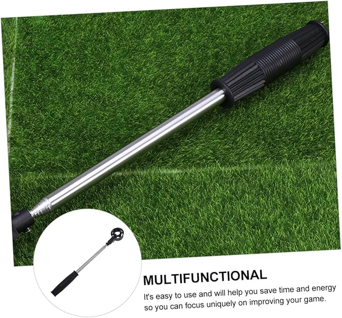 Stainless Steel Golf Ball Retriever with Retractable Telescopic Shaft and Sturdy Scoop Head Automatic Locking Pickup Tool for Ponds and Boundary Fences Easy to Use for Random Color