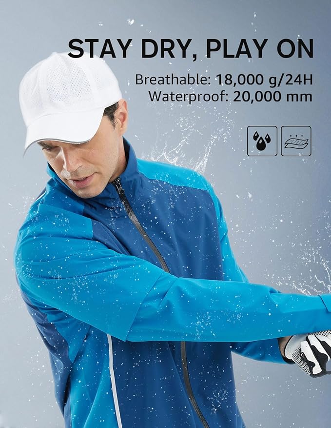 fit space Waterproof Golf Rain Suits for Men Performance Rain Jackets and Pants for All Sports
