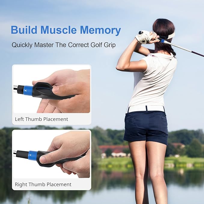 Golf Grip Trainer Aid, Golf Swing Training Aid, Grip Trainer Golf Club to Improve Train Correct Right Hand Position